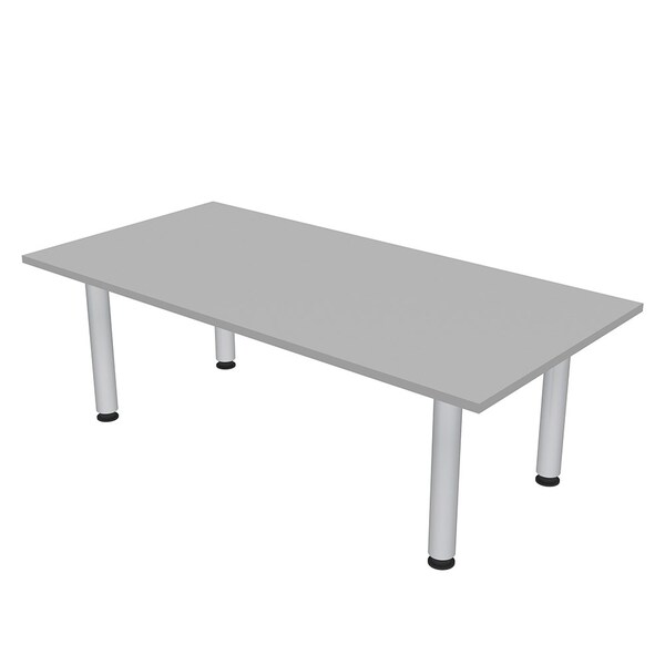 35.5 in W, 59.5 in L, 29 in H, Engineered Wood Top, Grey